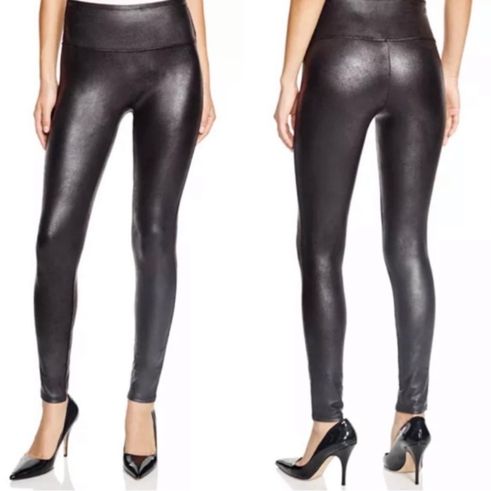 SPANX High Rise Faux Leather Leggings Sz XS
